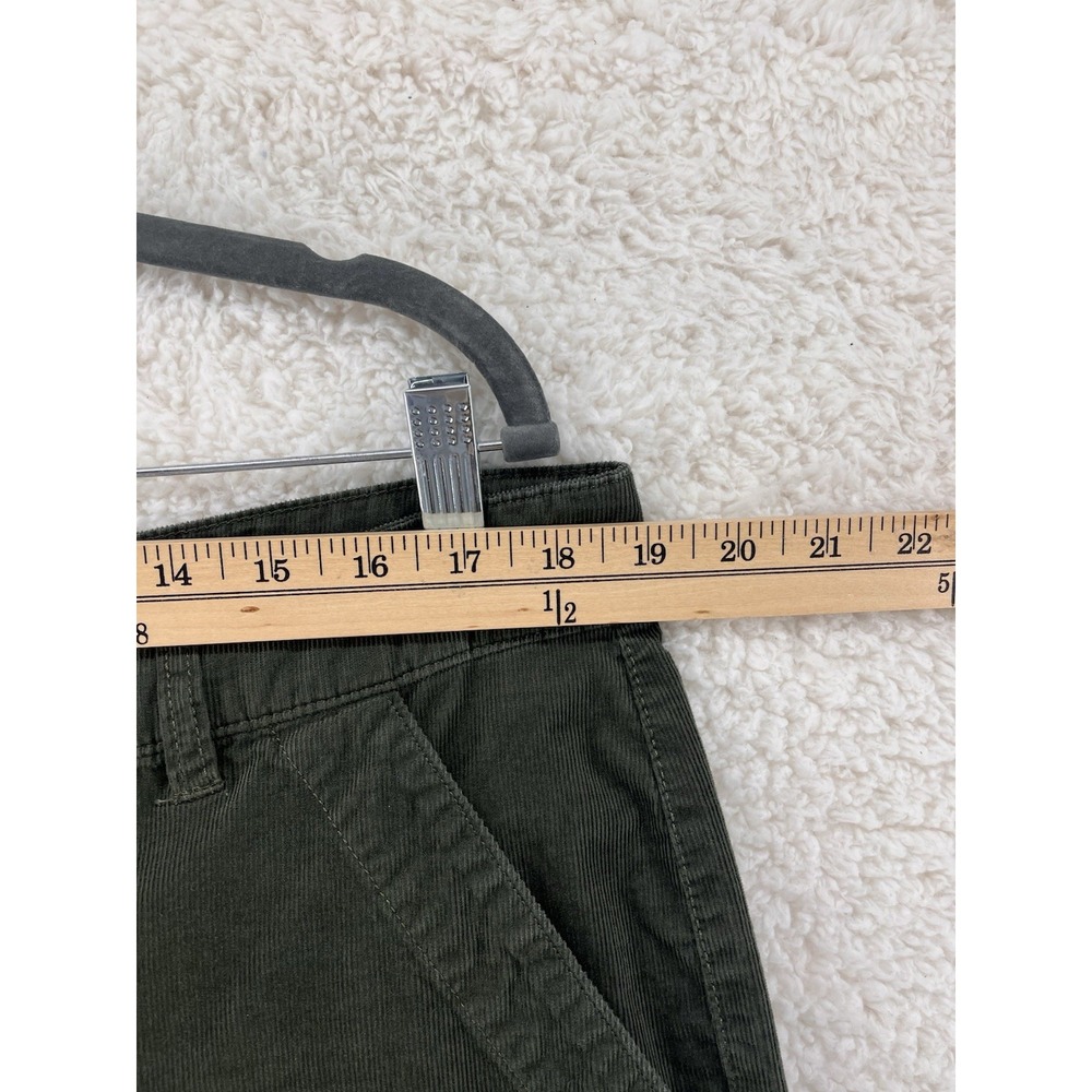 Weatherproof Vintage Pants Women's Size 14 Olive Stretch Wide Leg Corduroy Retro - Picture 2 of 10